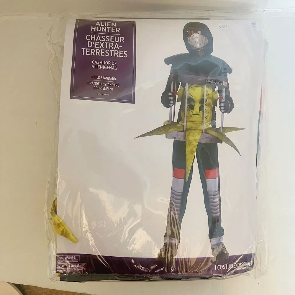 NWT Kids' Galactic Alien Hunter Illusion Halloween Costume Standard Size 8-10 - Picture 3 of 5